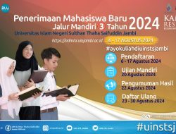 UIN STS Jambi Membuka Penerimaan Mahasiswa Baru Jalur mandiri 3 tahun 2024