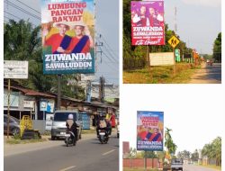 Maju Pilkada,  Baleho Zuwanda – Sawaludin Bertebaran Dipenjuru Muaro Jambi