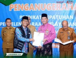 Pemkab Batanghari Raih Predikat Kualitas Tertinggi Kepatuhan Pelayanan Publik di Jambi
