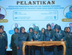 Ririn Novianty Bambang Bayu Suseno Dilantik Sebagai Ketua TP PKK Muaro Jambi