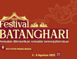 Festival Batanghari 2025 siap digelar di RTH Putri Pinang Masak, Kota Jambi, 2–9 Agustus 2025!