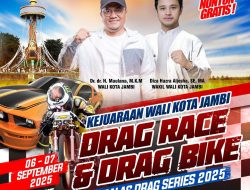Weekend Seru di Jambi! Saksikan Kecepatan Ekstrem Drag Race dan Drag Bike 2025 di Tugu Keris Kotabaru