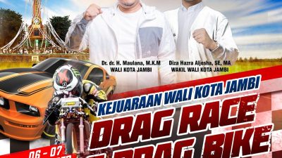 Weekend Seru di Jambi! Saksikan Kecepatan Ekstrem Drag Race dan Drag Bike 2025 di Tugu Keris Kotabaru