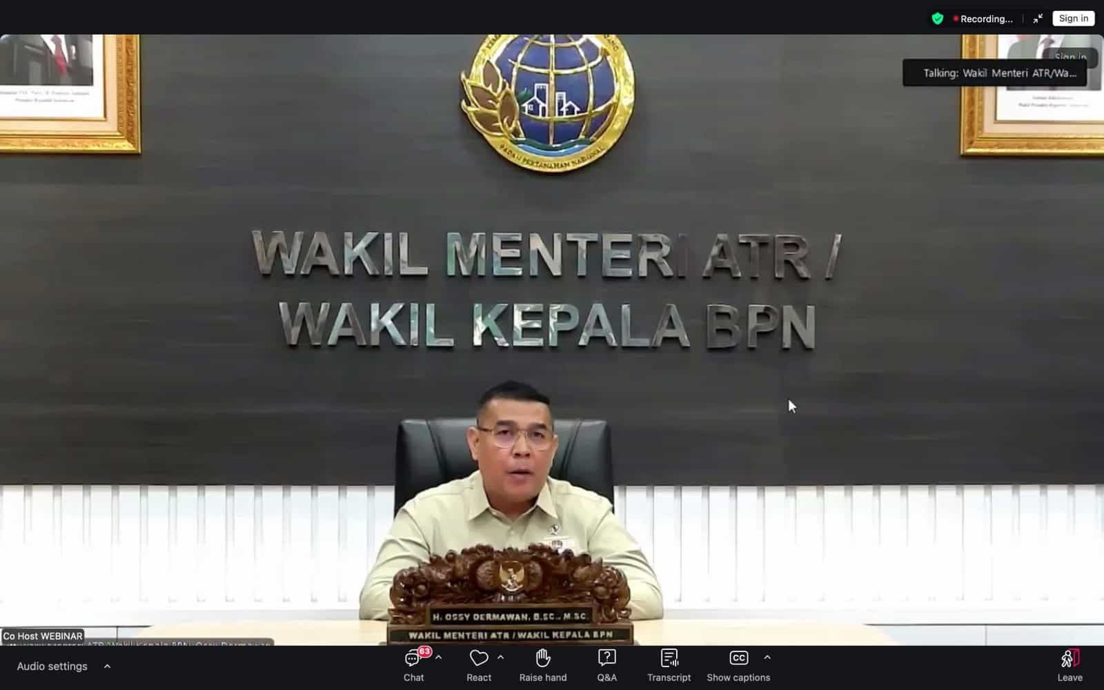 Wamen ATR Apresiasi MAPPI Jaga Integritas Penilaian Tanah