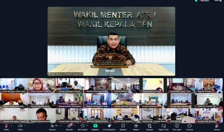 Wamen Ossy Minta Backlog Layanan Pertanahan Ditekan Akhir Maret