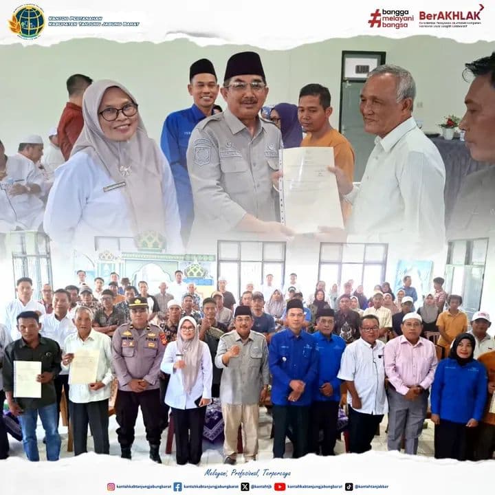 Konsolidasi Tanah Tanjab Barat, 71 Sertipikat Diserahkan ke Warga