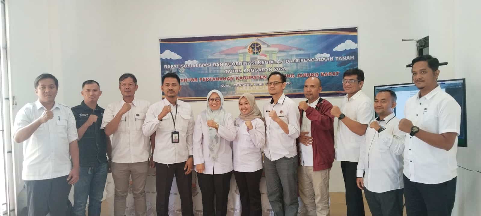 Kantah Tanjab Barat Gelar Rapat Data Pengadaan Tanah 2026