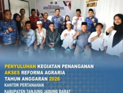 Kantah Tanjab Barat Gelar Penyuluhan Reforma Agraria 2026