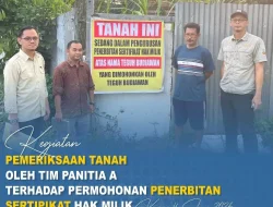 Kantah Tanjab Barat Laksanakan Pemeriksaan Tanah Panitia A di Dua Lokasi