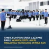 Wamen Ossy Ambil Sumpah 1.322 PNS Baru dan Lantik 212 Jabfung