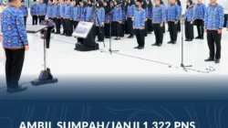 Wamen Ossy Ambil Sumpah 1.322 PNS Baru dan Lantik 212 Jabfung