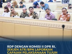 Sekjen ATR/BPN Paparkan Capaian Tujuh Layanan Prioritas di Komisi II DPR RI