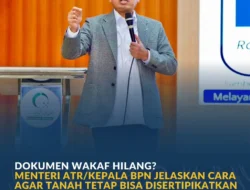Dokumen Hilang, Menteri ATR/BPN Jelaskan Solusi Sertipikat Tanah Wakaf