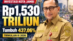 Investasi Kota Jambi Tembus Rp1,530 Triliun, Tumbuh 437,06 Persen pada Triwulan III