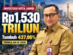 Investasi Kota Jambi Tembus Rp1,530 Triliun, Tumbuh 437,06 Persen pada Triwulan III